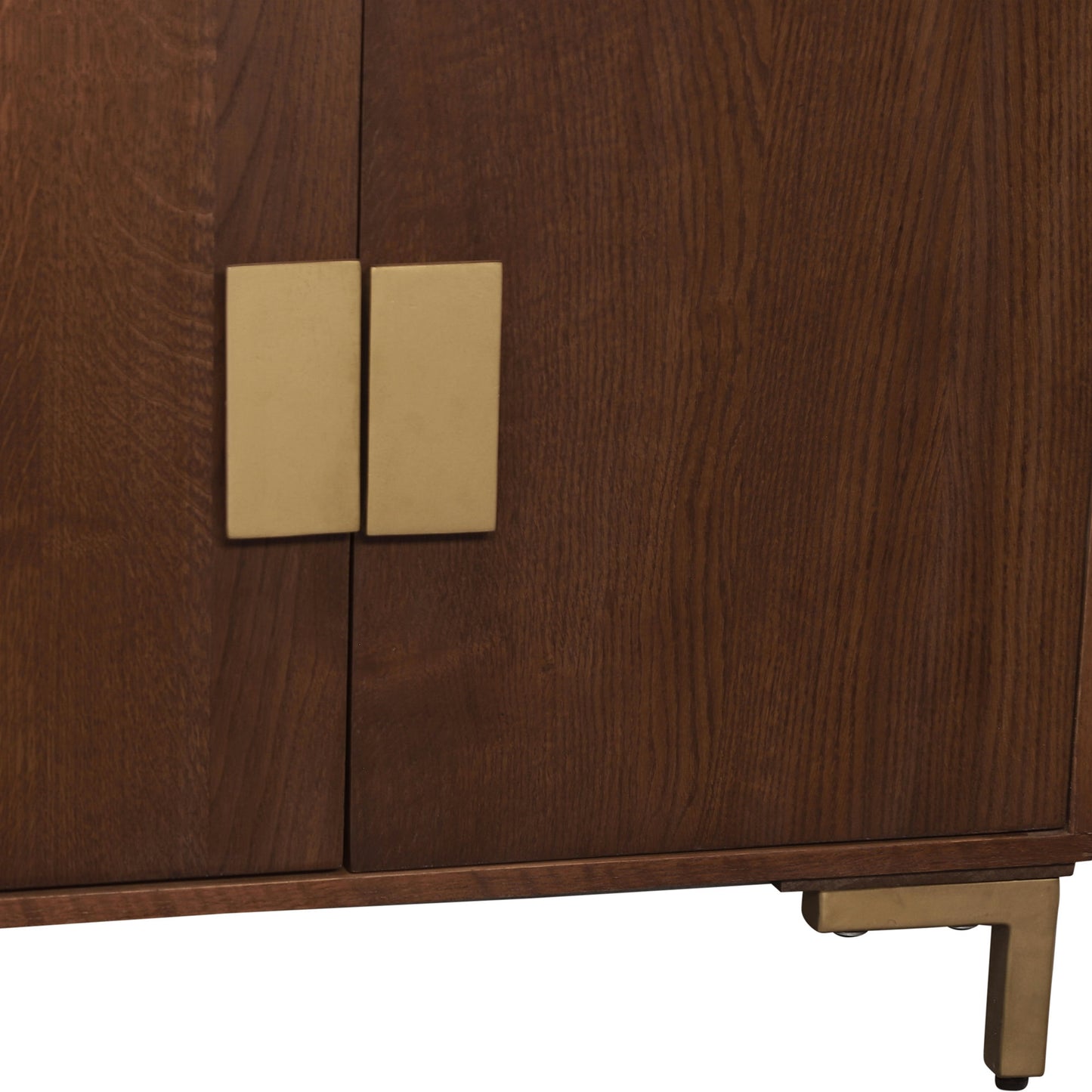 Wood, 70x30 Square Knob Console Cabinet, Brown