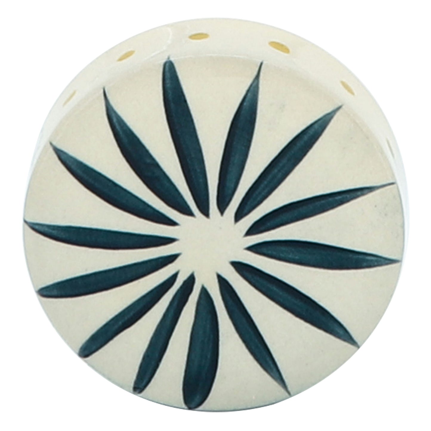 Cer, 9"h Tribal Jar W/ Lid, Yellow