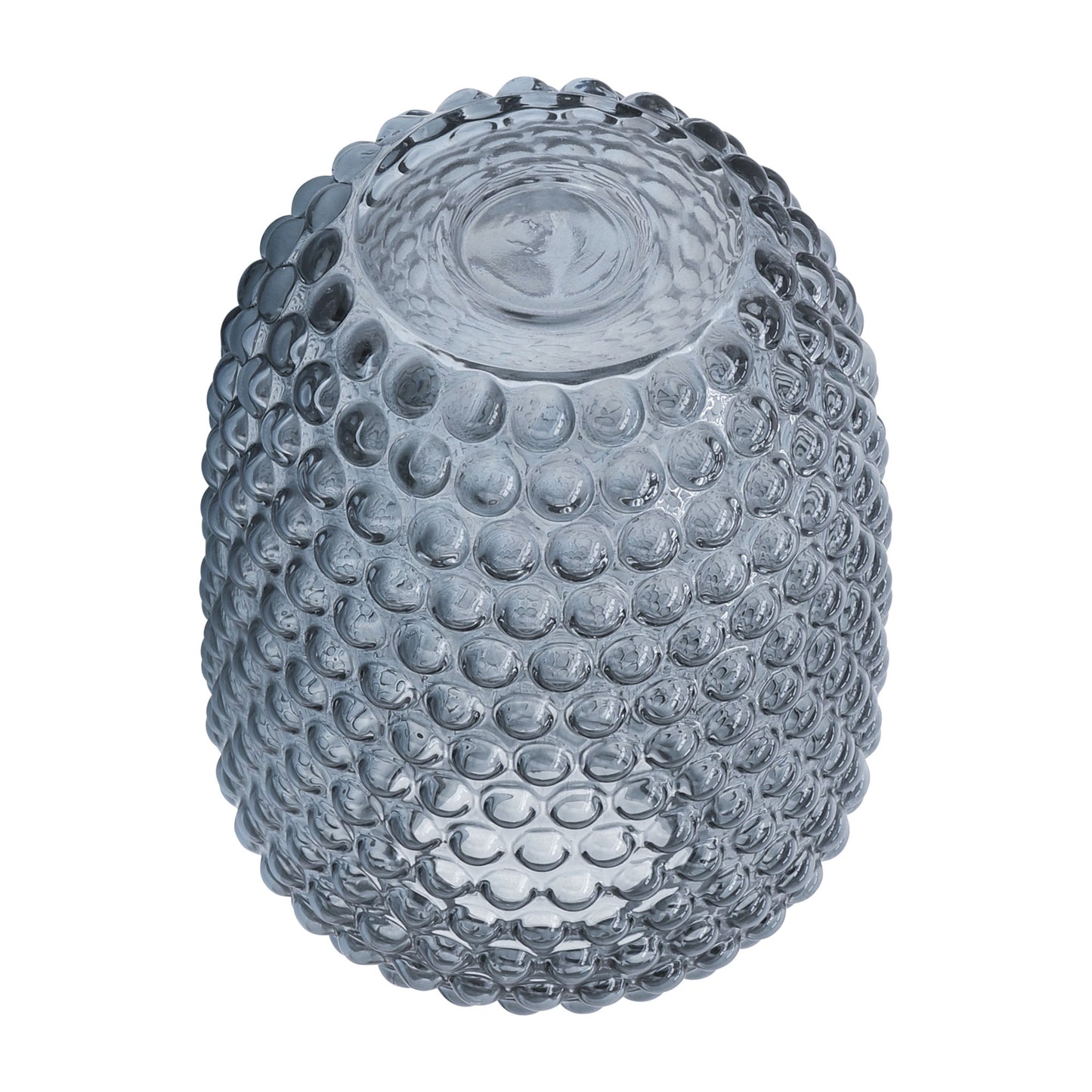 Glass, 10''h, Bubbled Vase, Grey