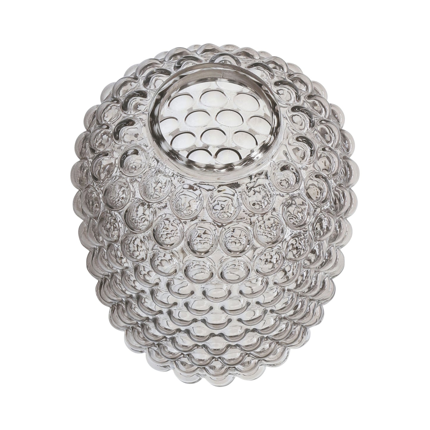 Glass, 8''h, Bubbled Vase, Brown