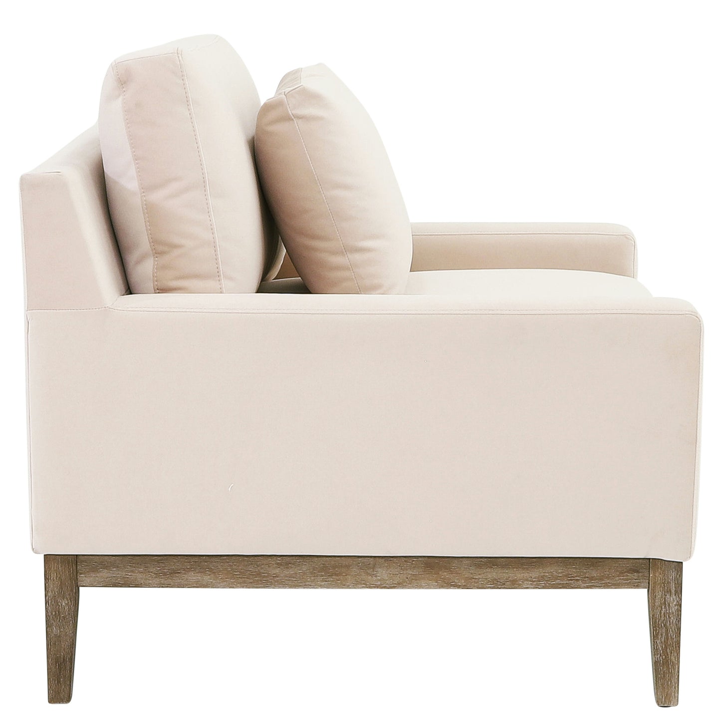 Wood, Bolstered Accent Chair, Ecru Kd