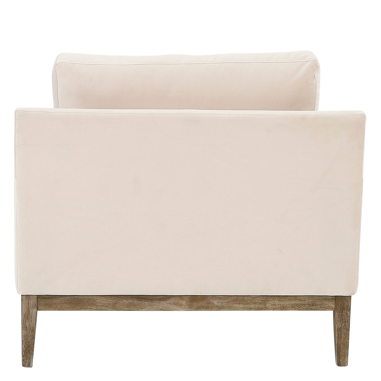 Wood, Bolstered Accent Chair, Ecru Kd