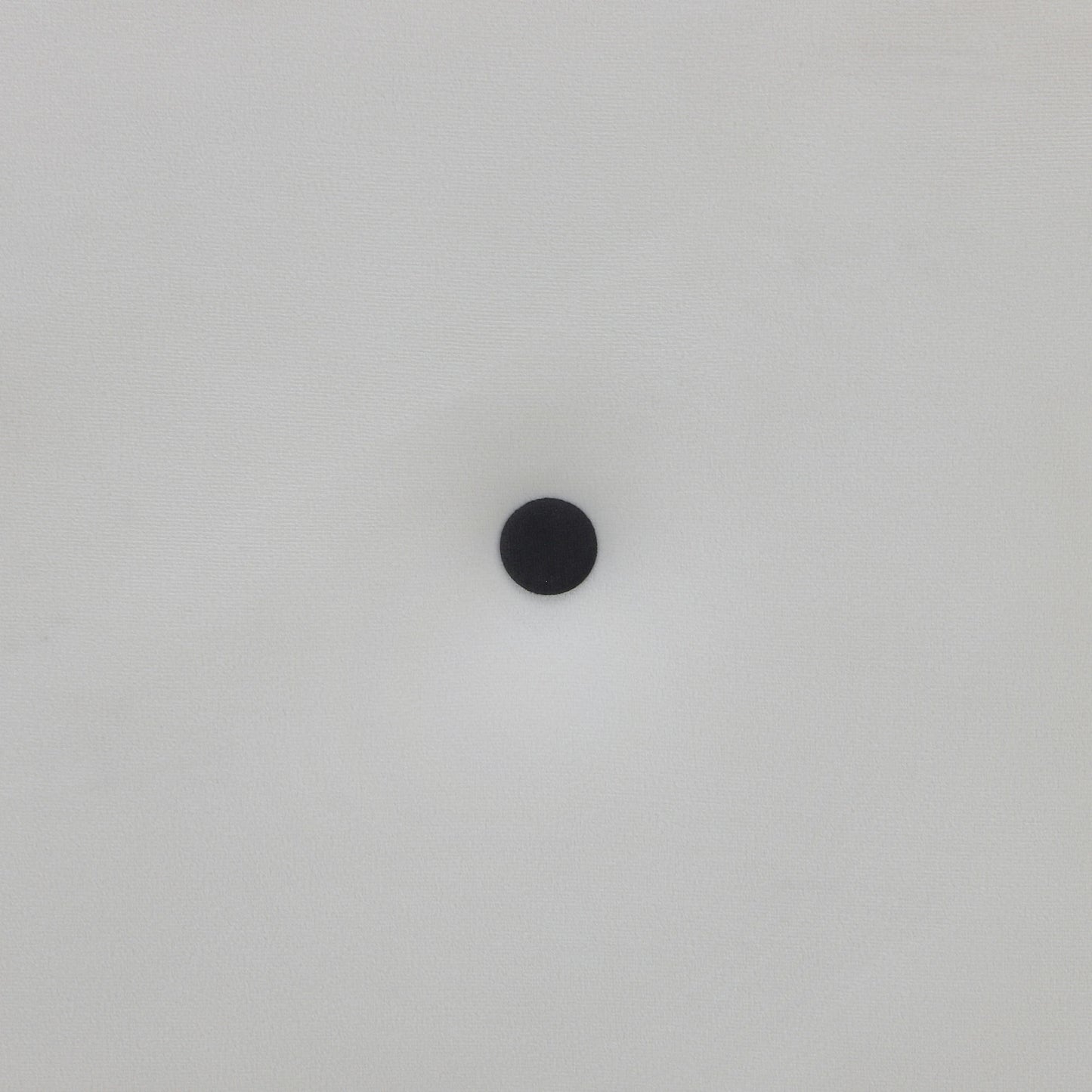 Clover Ottoman W/ Black Fringes, White