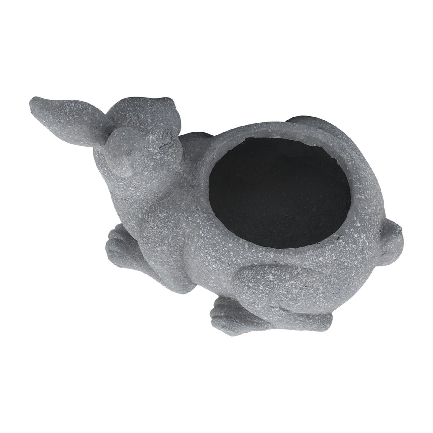 Resin, 15"d Sitting Bunny Planter, Gray