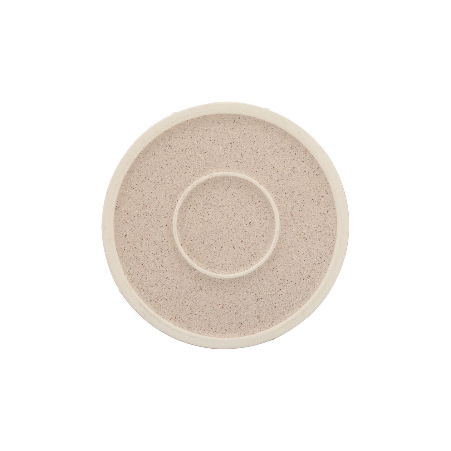 Cer, S/2 7/10"d Planters W/ Saucer, Tan
