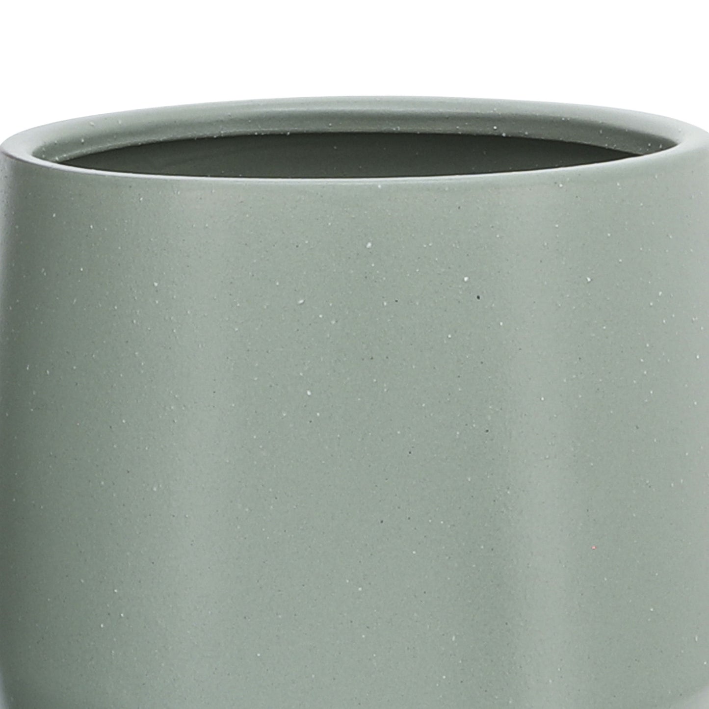 Cer, S/2 7/10"d Planters W/ Saucer, Green