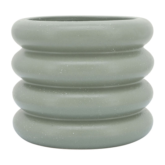 Cer, 10" Bibendum Planter, Green