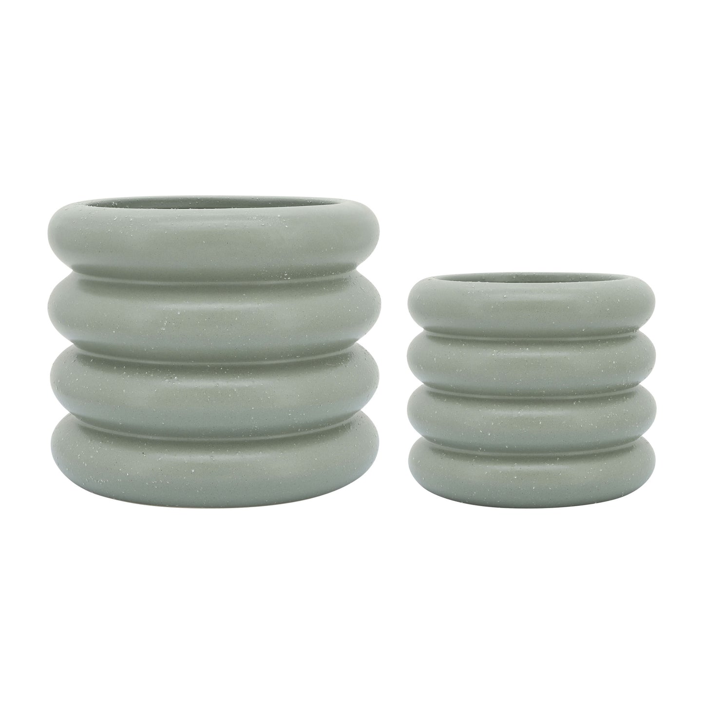Cer, 10" Bibendum Planter, Green