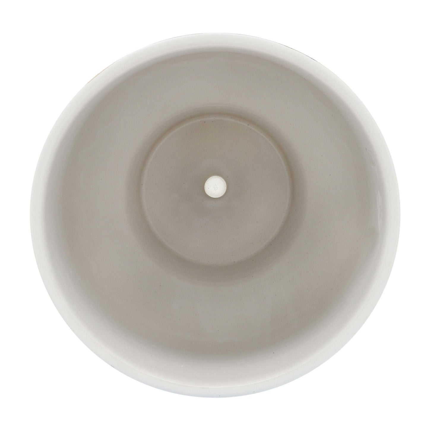 Cer, 10" Mushroom Planter, White