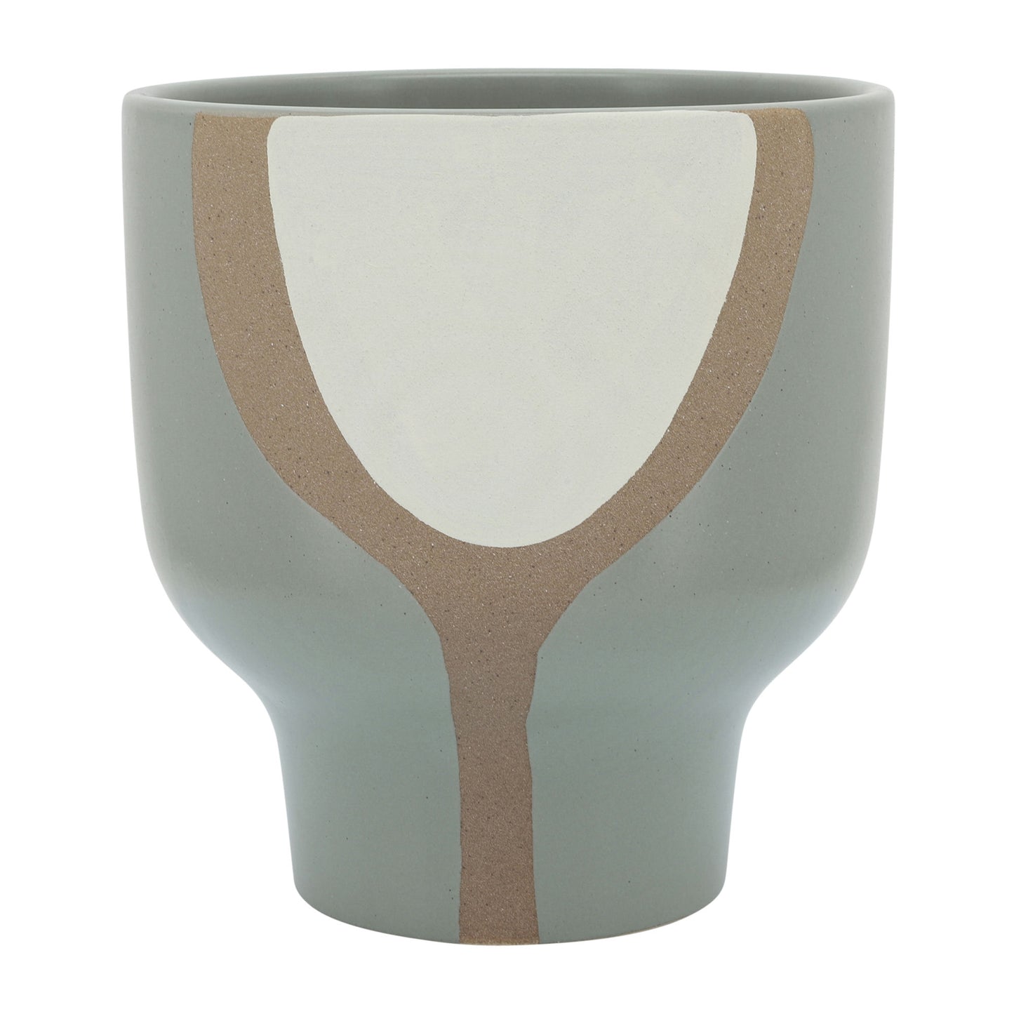 Cer, 10" Mushroom Planter, Mint