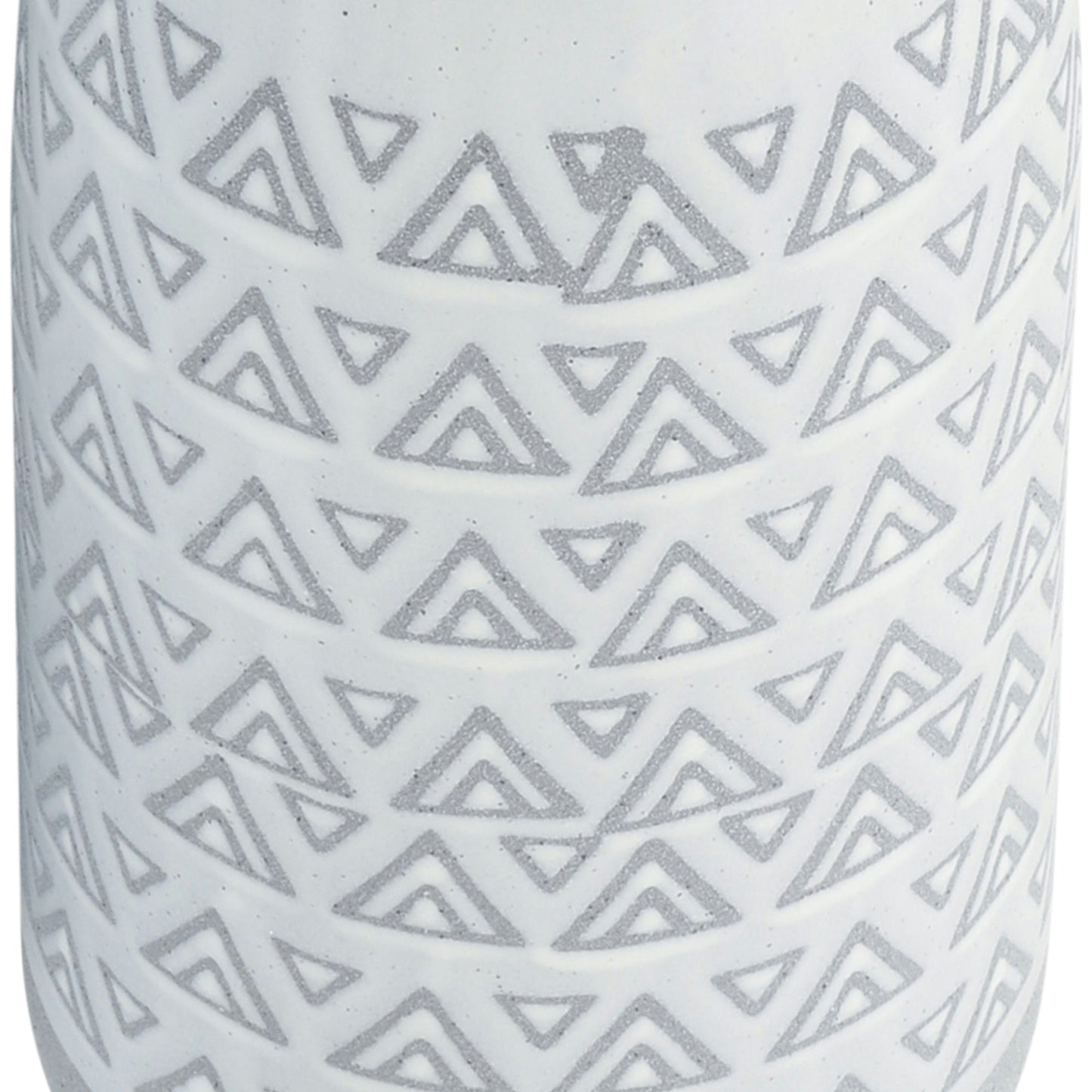 Cer, 14"h Aztec Vase, Gray