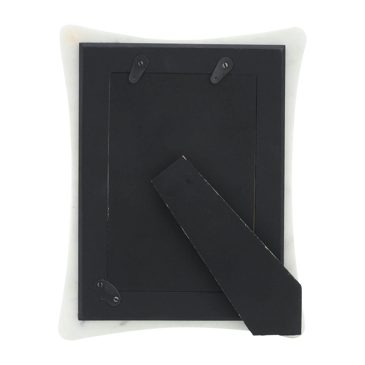 Marble, 4x6 Curved Photo Frame, White