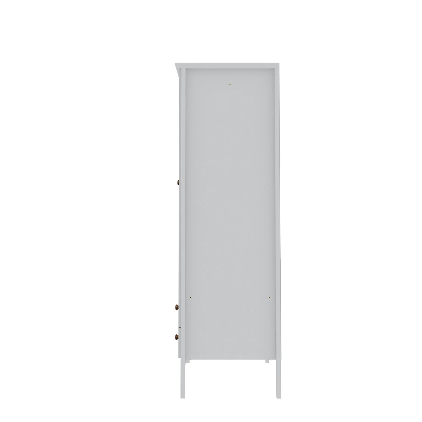 Crown Full Wardrobe with Hanging and 2 Drawers in White