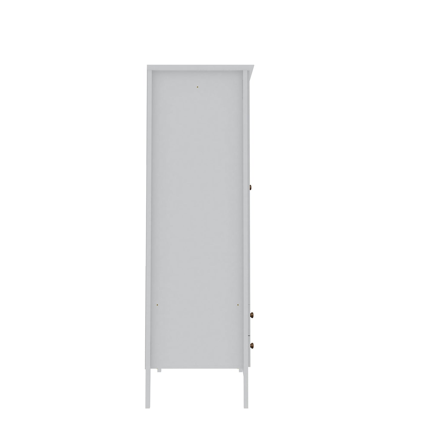 Crown Full Wardrobe with Hanging and 2 Drawers in White