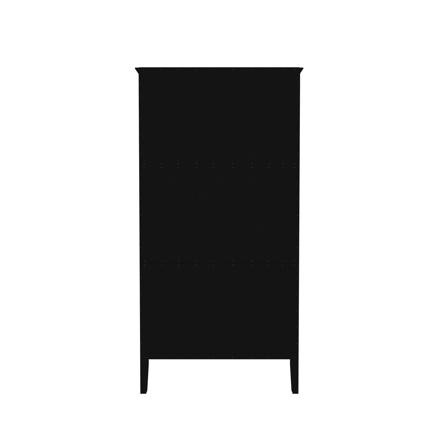 Crown Full Wardrobe with Hanging and 2 Drawers in Black