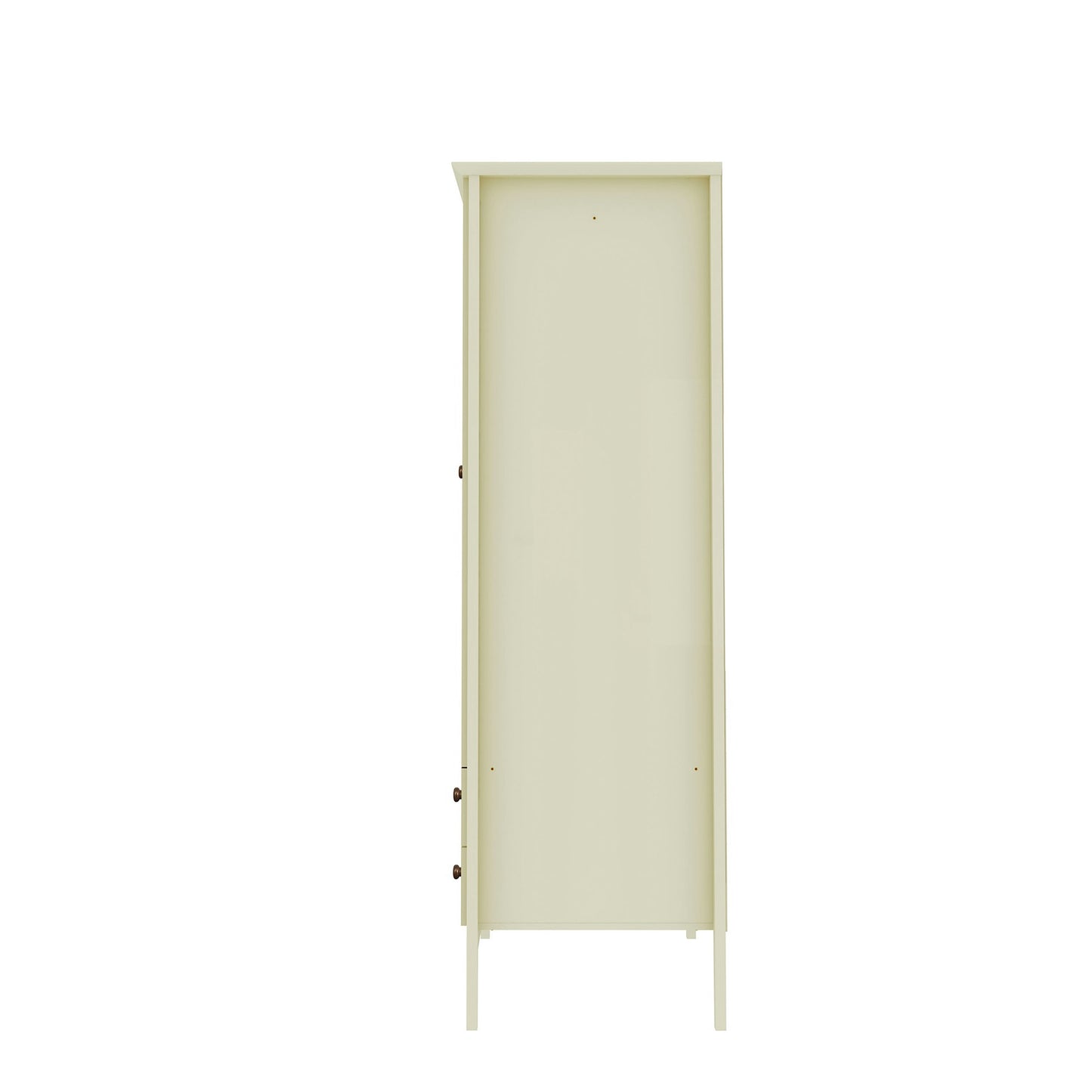 Crown Full Wardrobe with Hanging and 2 Drawers in Off White