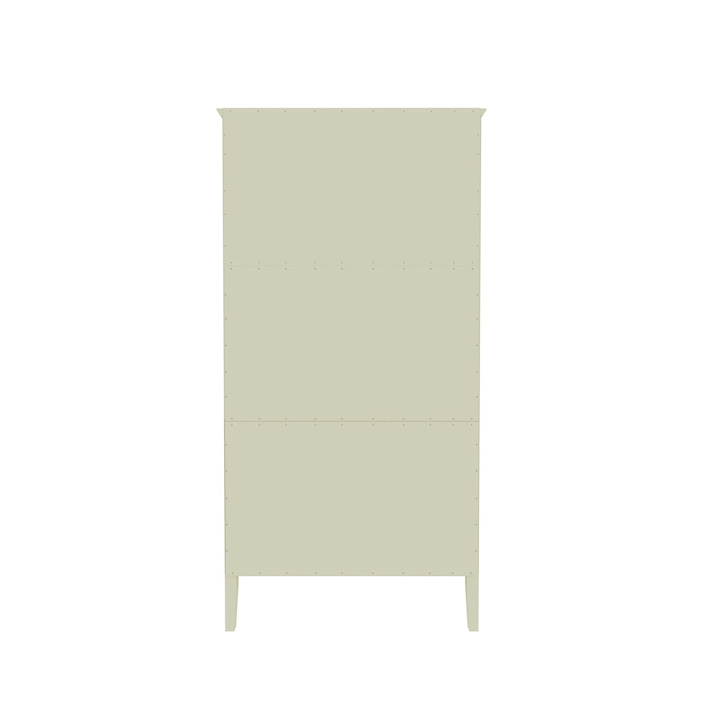 Crown Full Wardrobe with Hanging and 2 Drawers in Off White