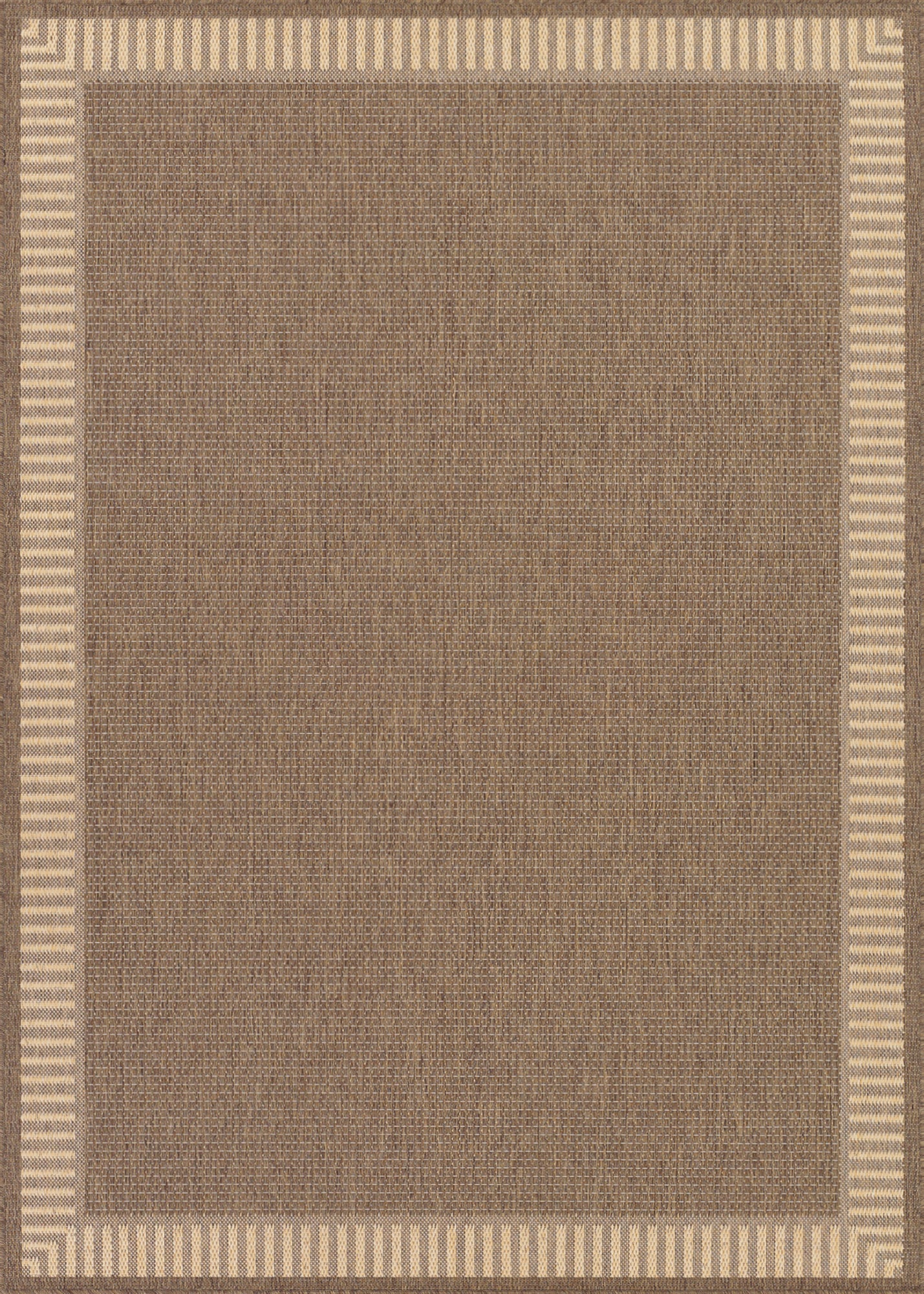 Couristan Recife Wicker Stitch Cocoa-Natural Runner Rug 2'3" x 7'10"