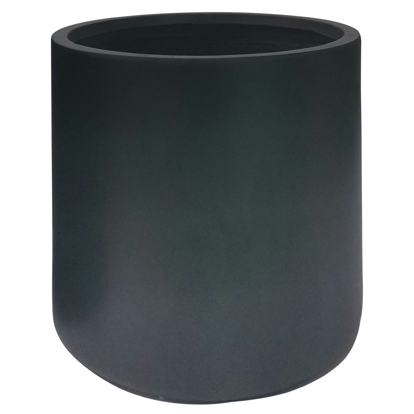 Resin, S/2 13/16"d Round Nested Planters, Black