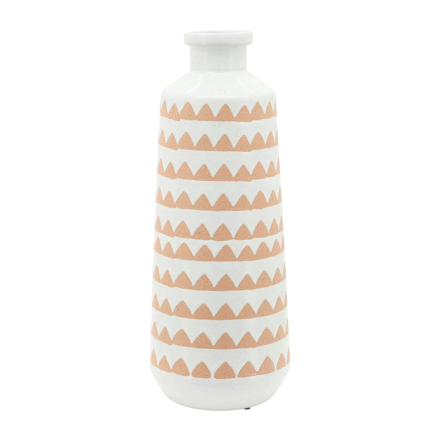 Cer, 16" Aztec Vase, Ivory