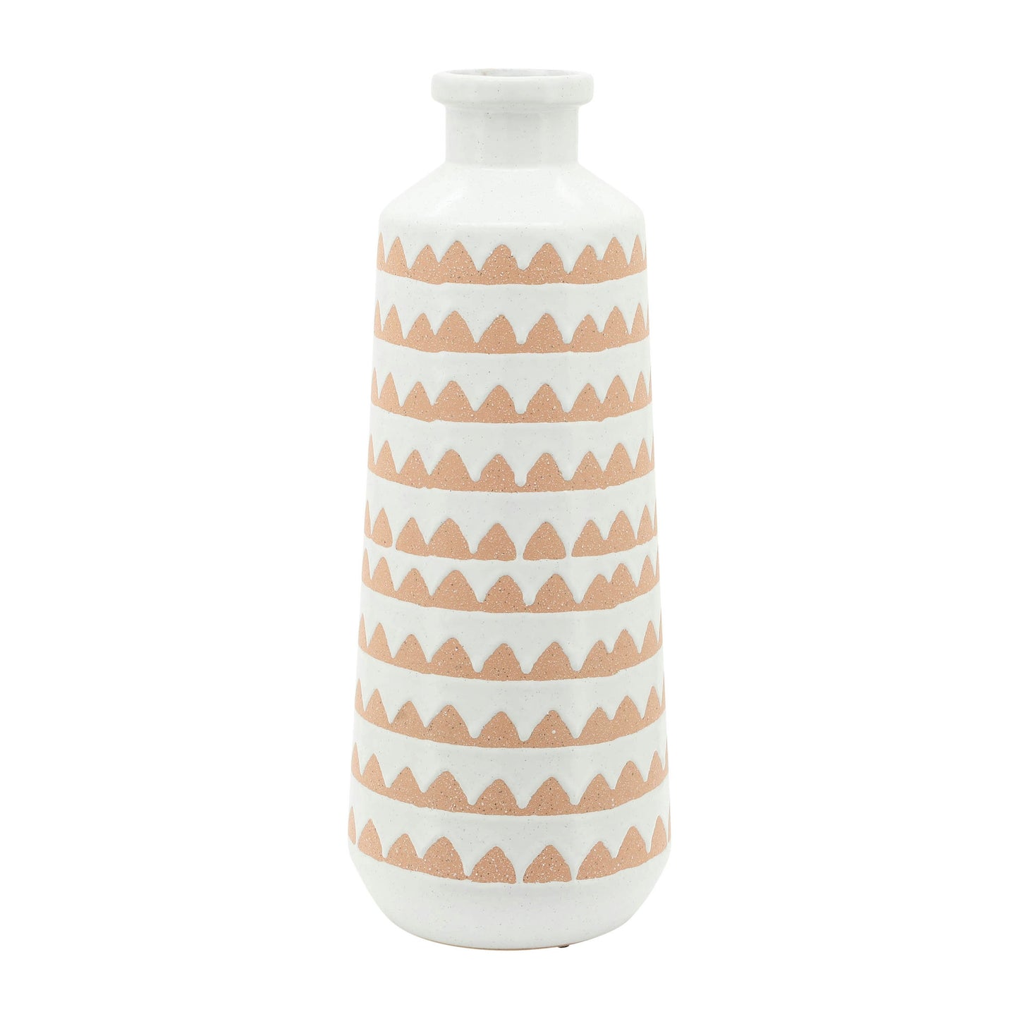 Cer, 16" Aztec Vase, Ivory
