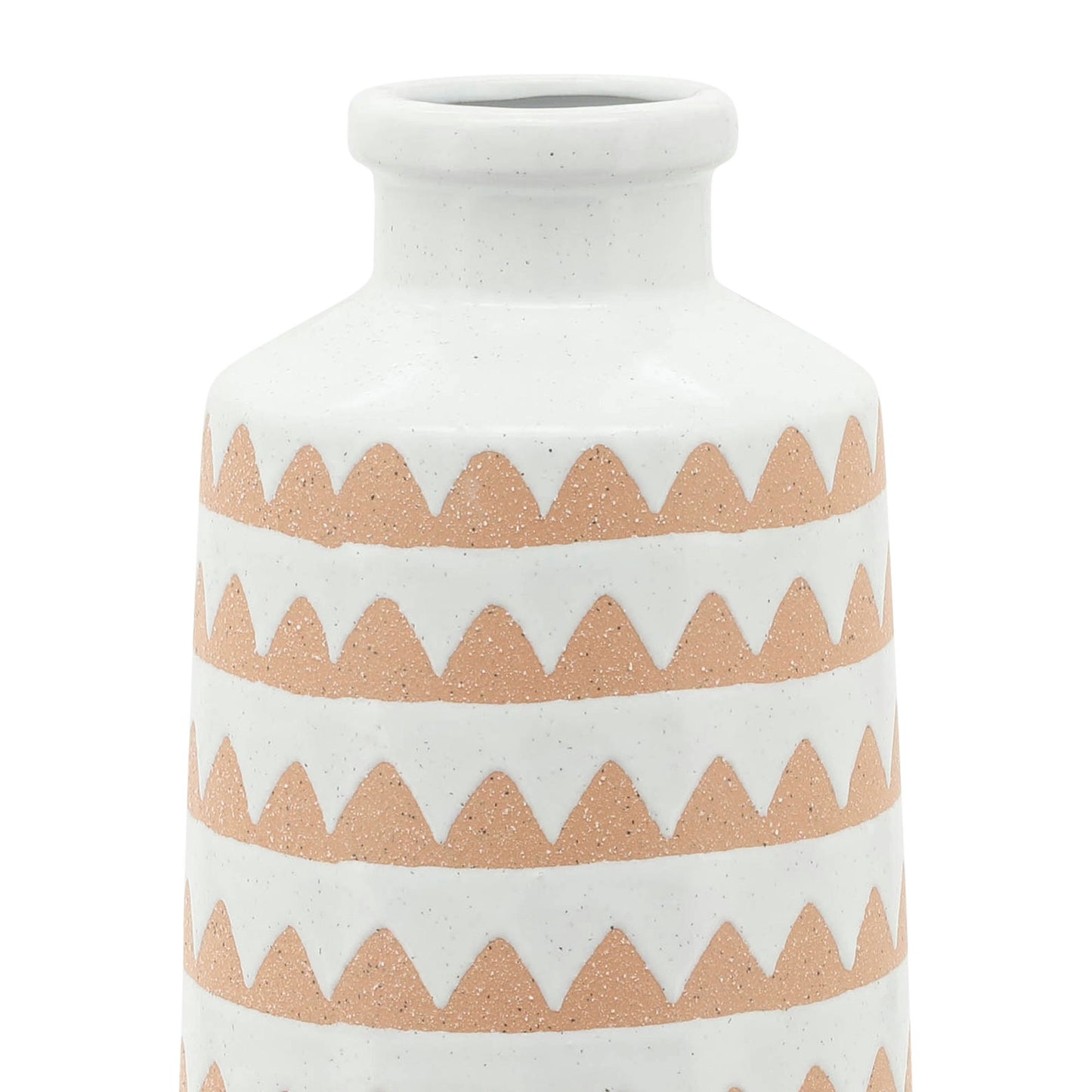 Cer, 12" Aztec Vase, Ivory