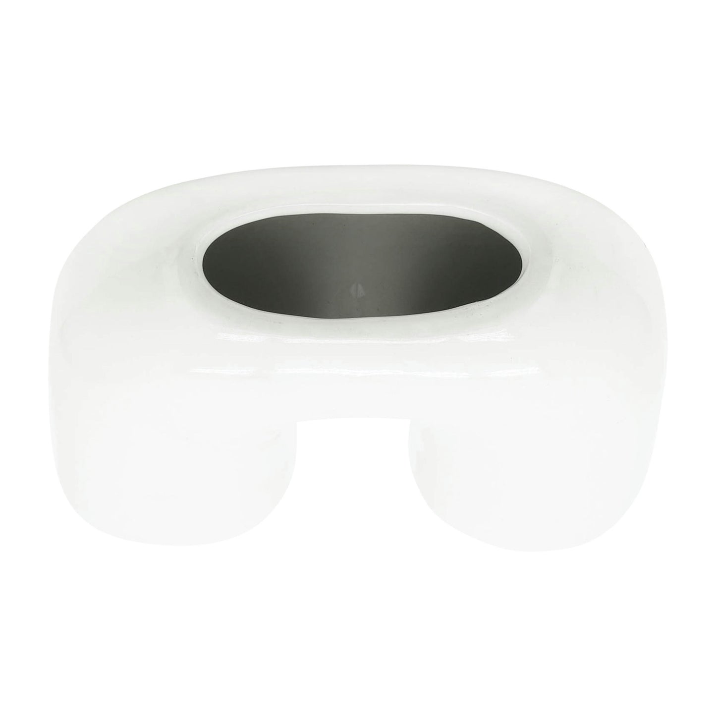 Cer, 8" Horseshoe Vase, White