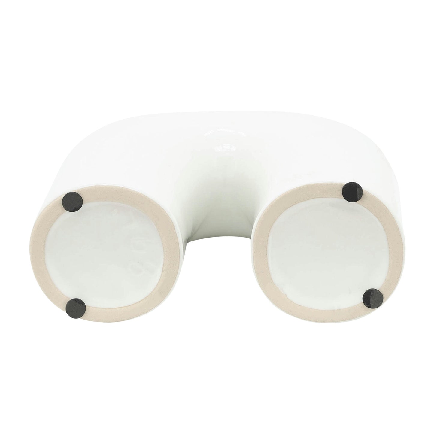 Cer, 8" Horseshoe Vase, White