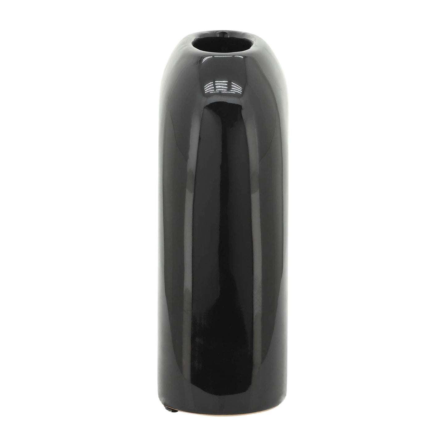 Cer, 8" Horseshoe Vase, Black