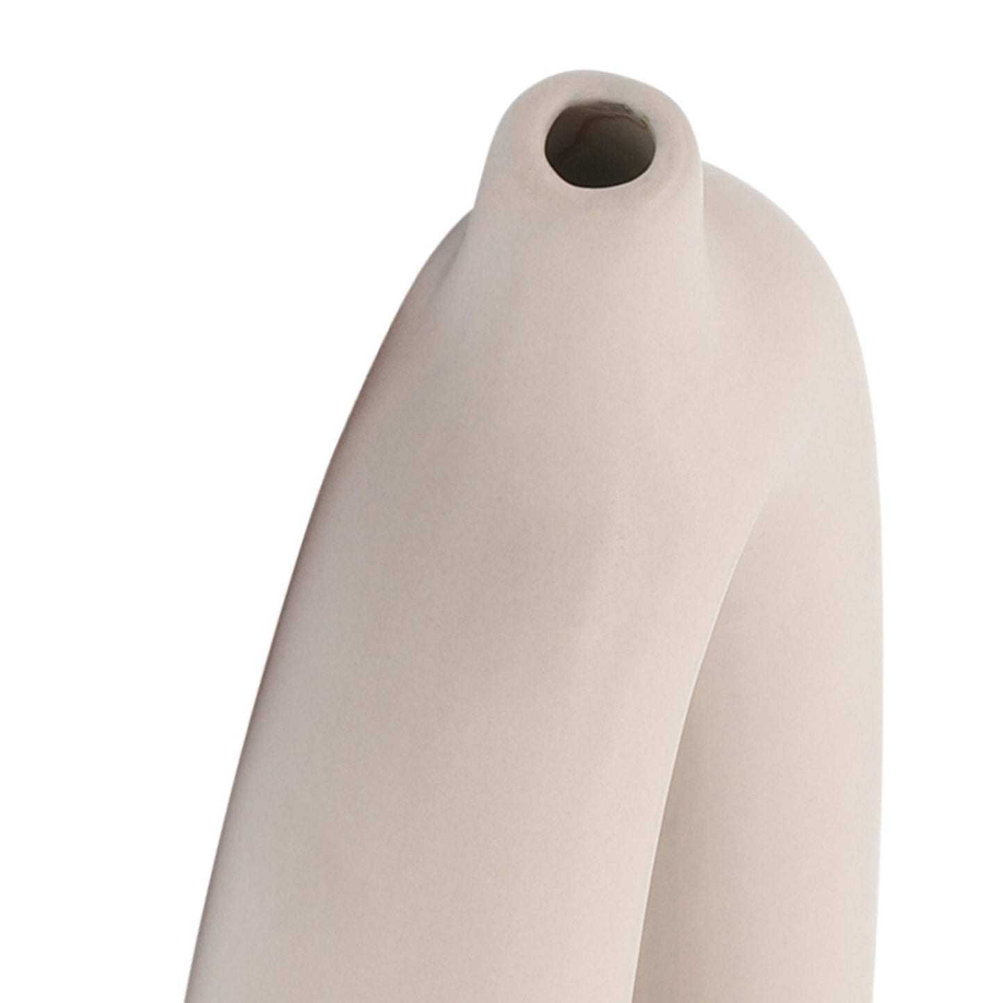 Cer, 14"h Open Cut-out Vase, Blush