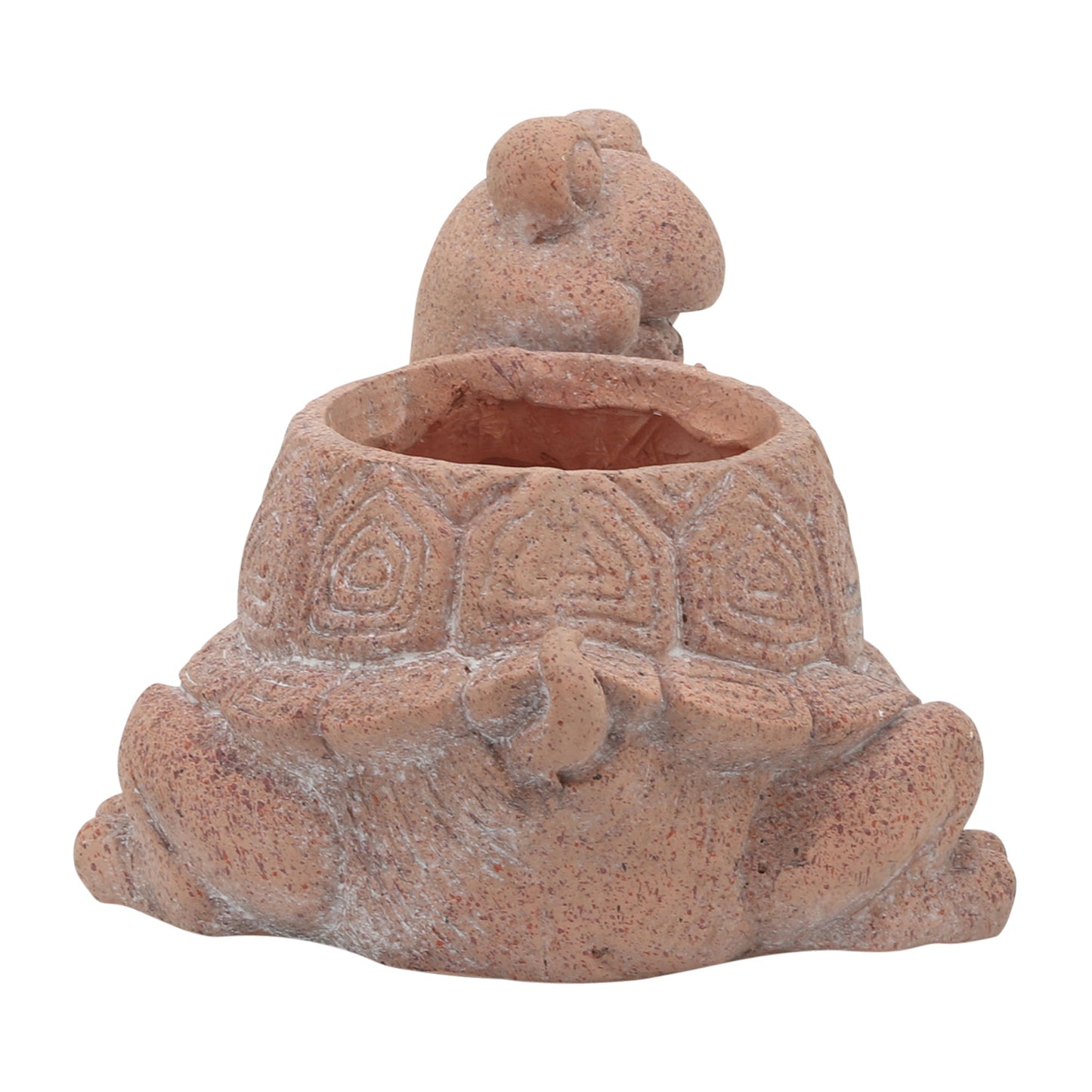 Resin, 12"l Turtle Planter, Terracotta