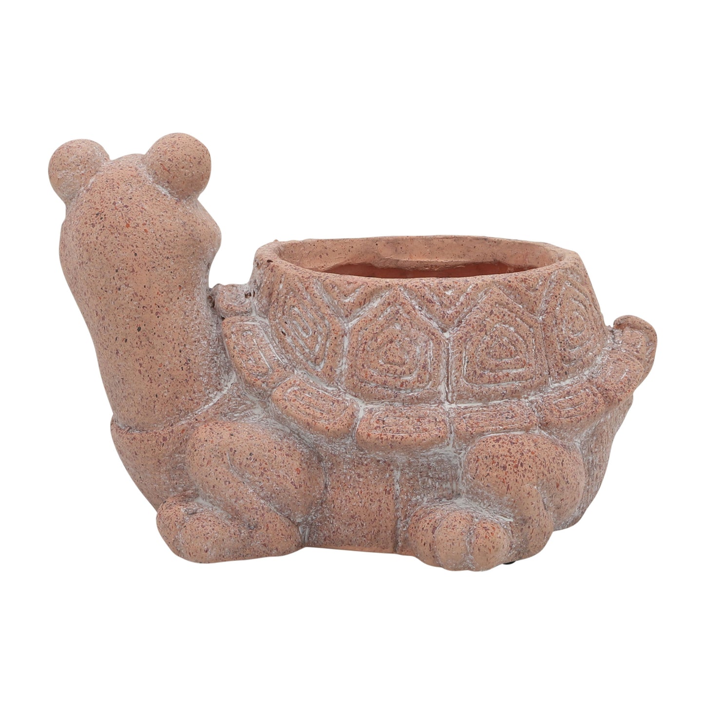 Resin, 12"l Turtle Planter, Terracotta