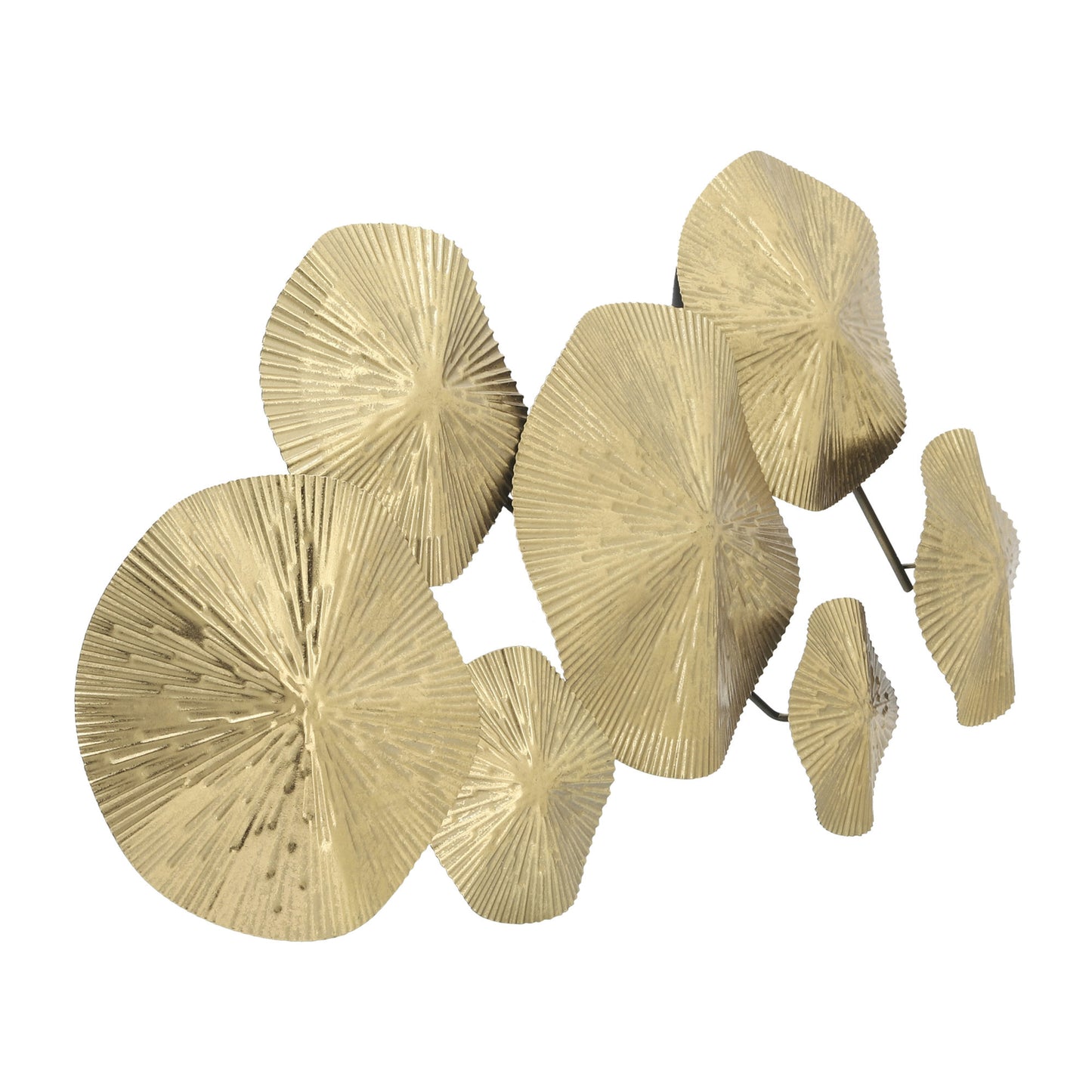 Metal, 16" Lily Pads, Gold