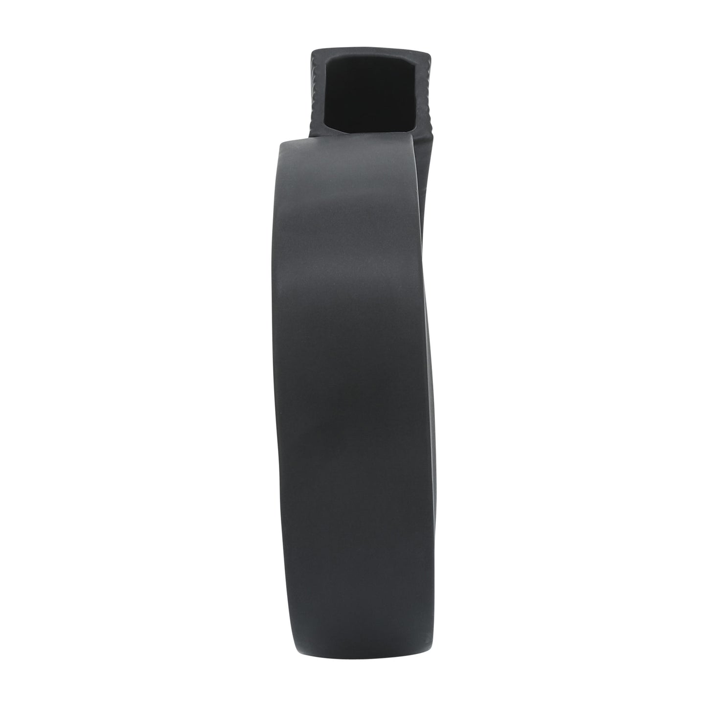 Cer, 13"h Asbtract Vase, Black