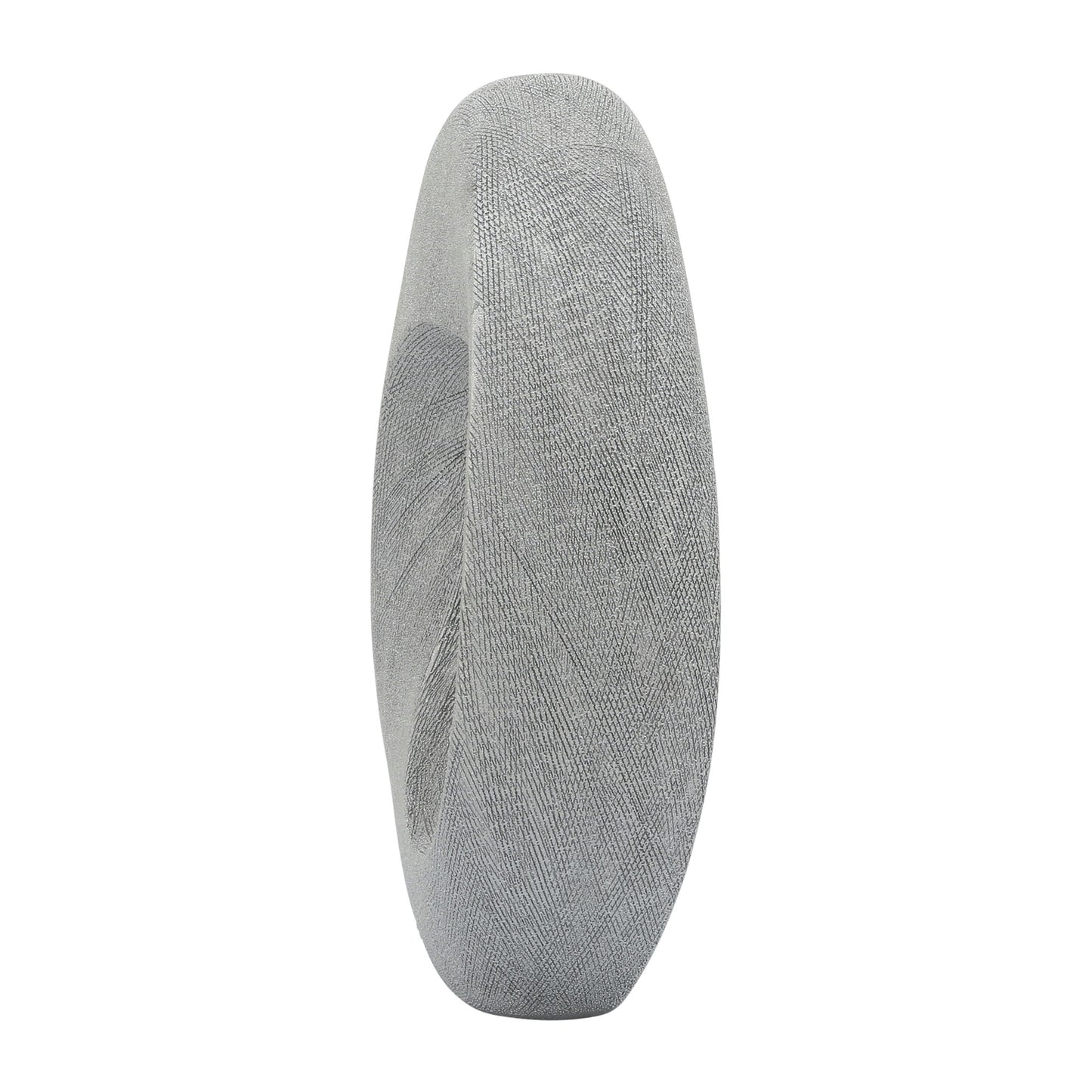 Cer, 16"h Scratched Hollow Accent, Silver