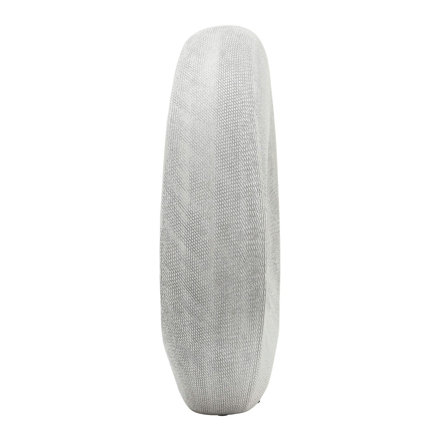 Cer, 16"h Scratched Hollow Accent, Silver