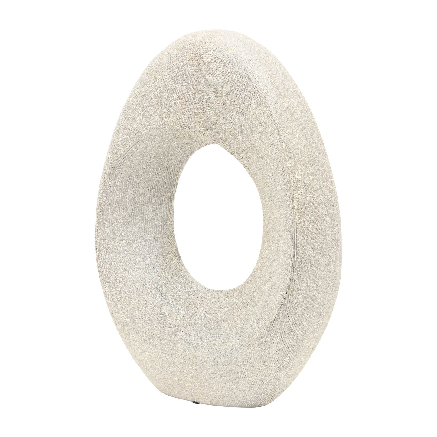 Cer, 16"h Scratched Hollow Accent, Champagne