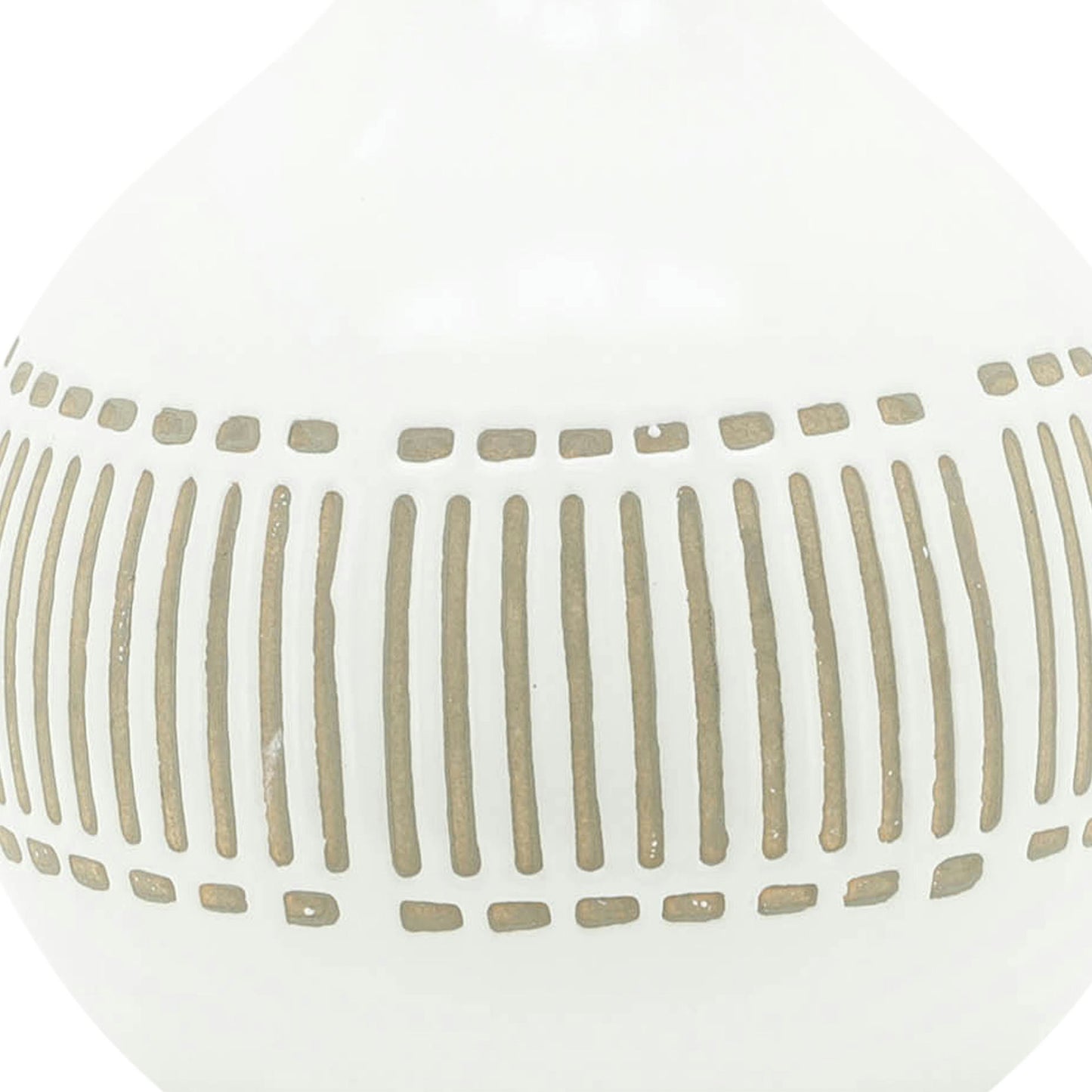 Cer, 7"h Round Aztec Vase, Gray