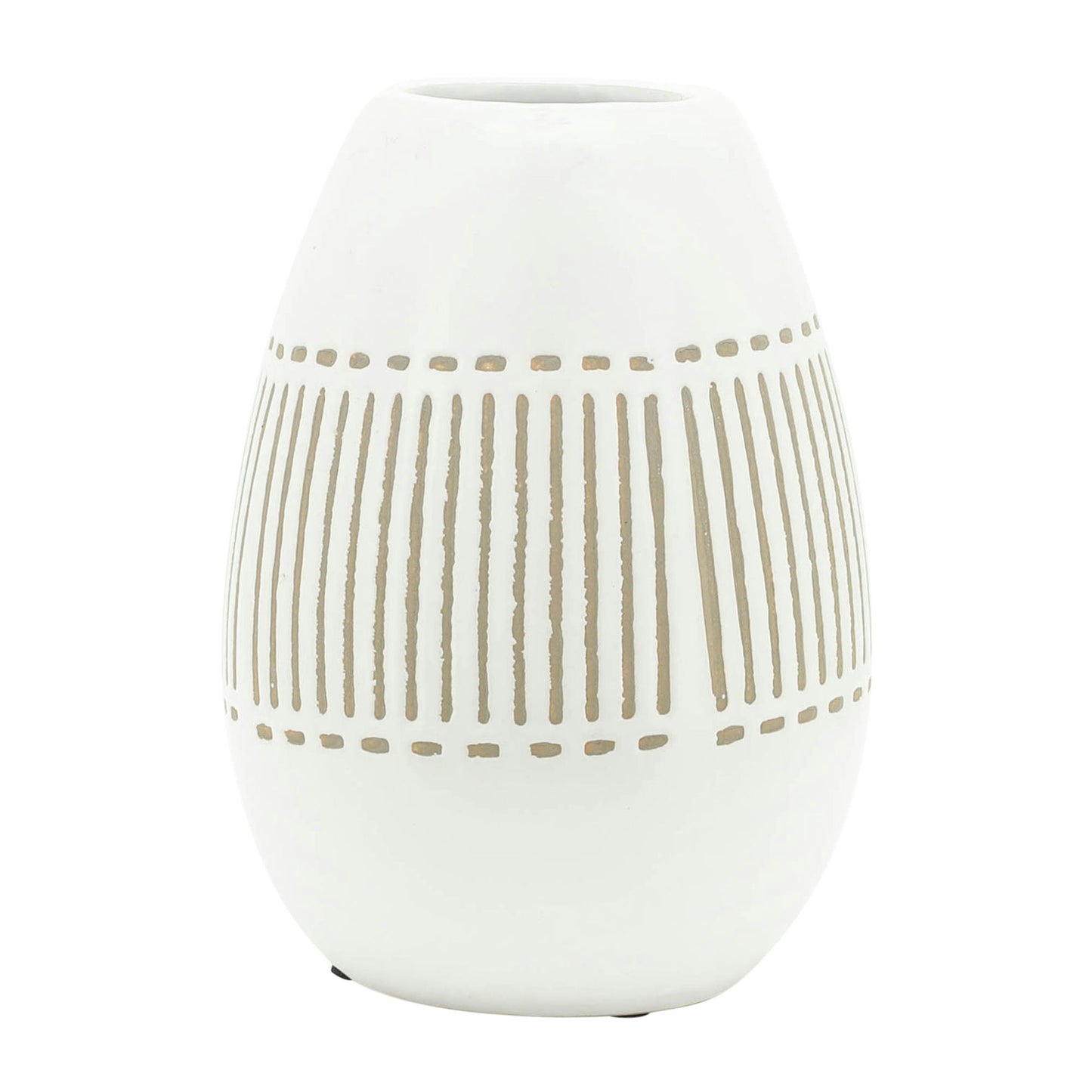 Cer, 8"h Aztec Vase, Gray