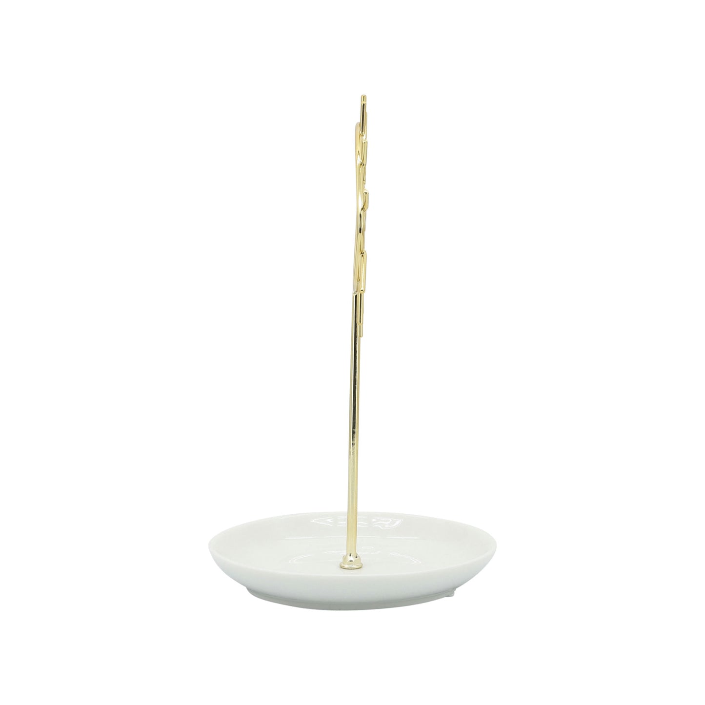 Cer, 8"h Eyes Trinket, White/gold