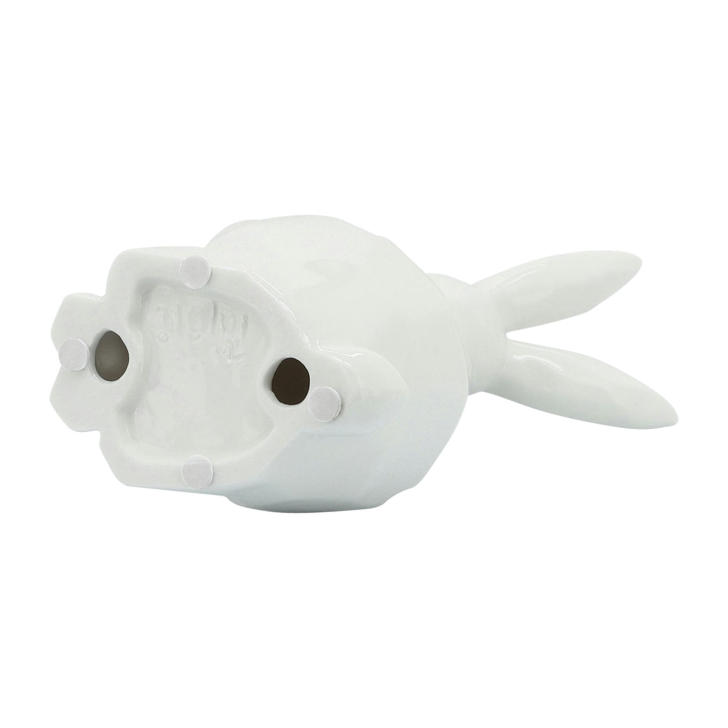 Cer, 9"h Bunny W/ Glasses, White/gold