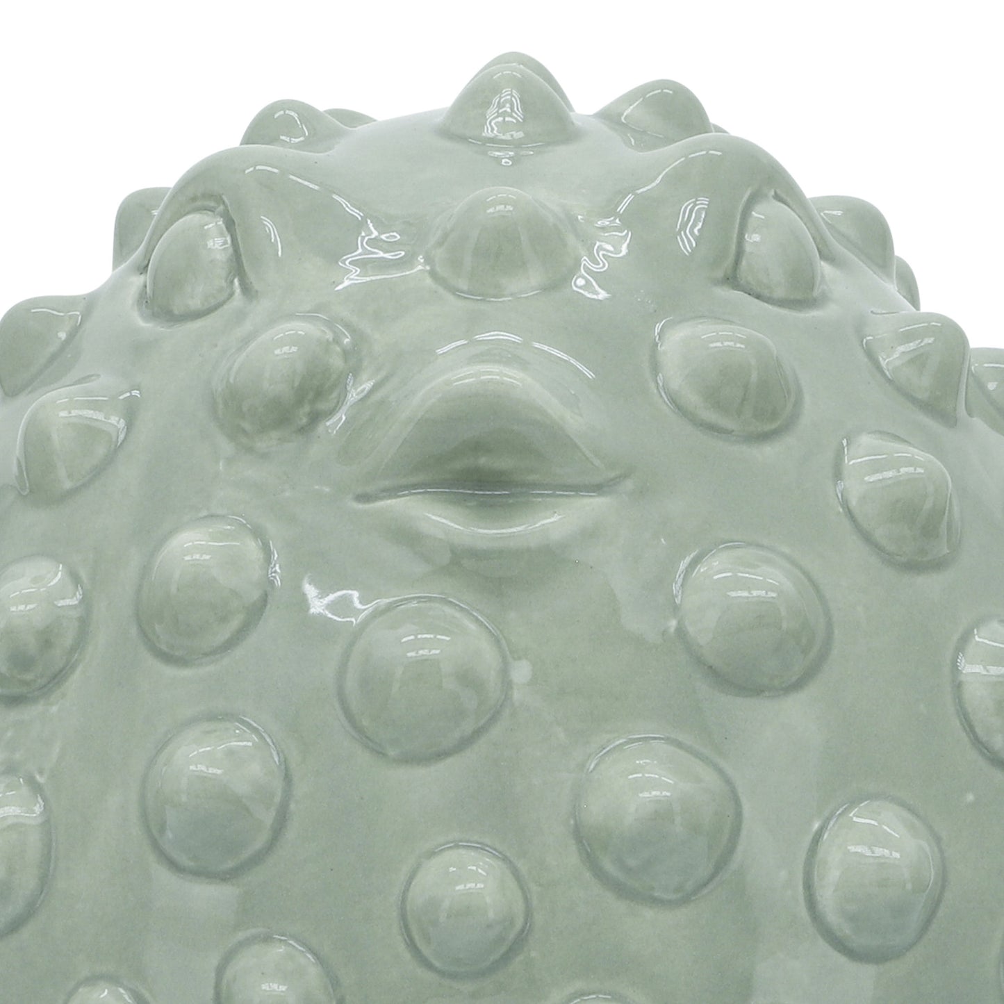 Cer, 13" Puffer Fish, Seafoam