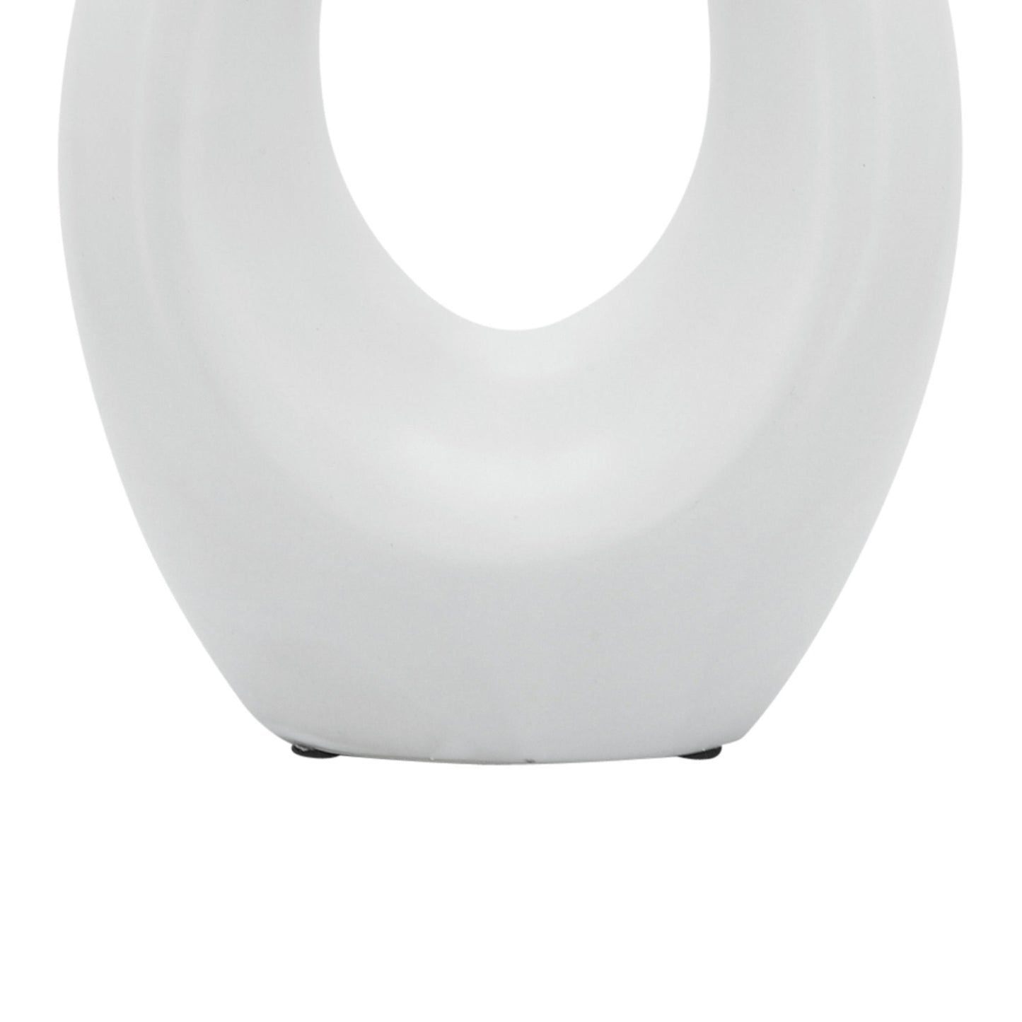Cer, 10"h Loopy Table Top Accent, White