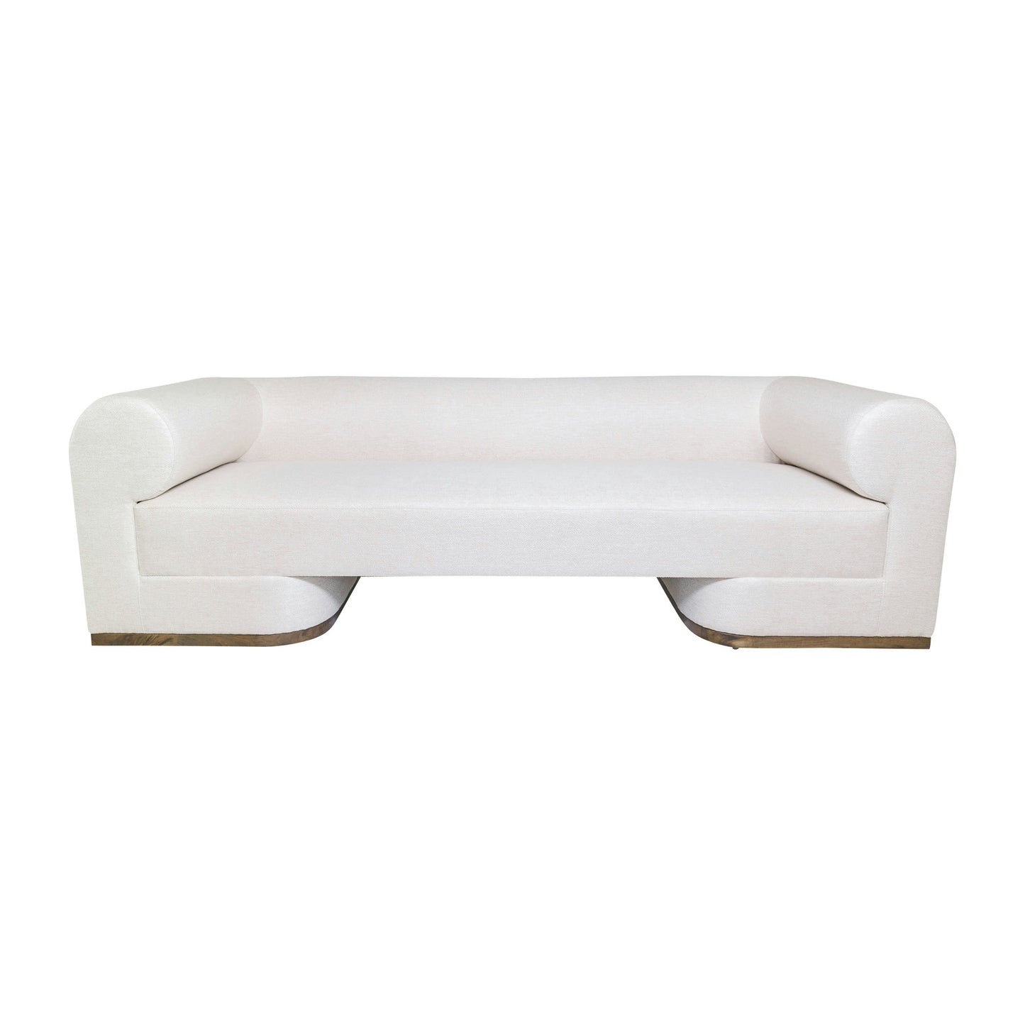 Modern Sofa- French Oak Base - Ivory