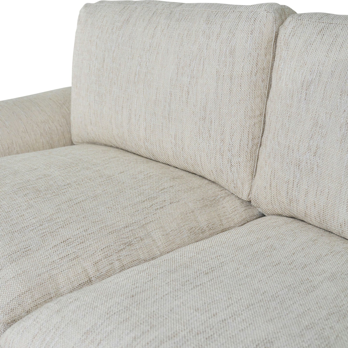 3- Seater Bolster Sofa - Oak Wood Base - Ivory