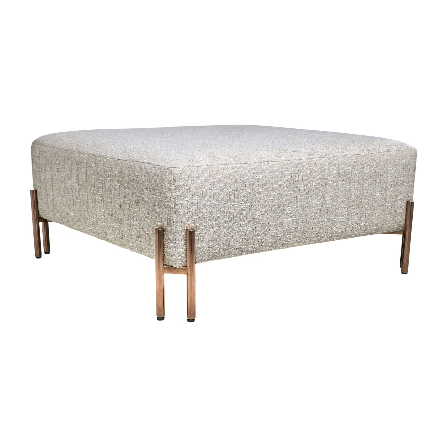 39x39 Square Ottoman, Ivory Kd