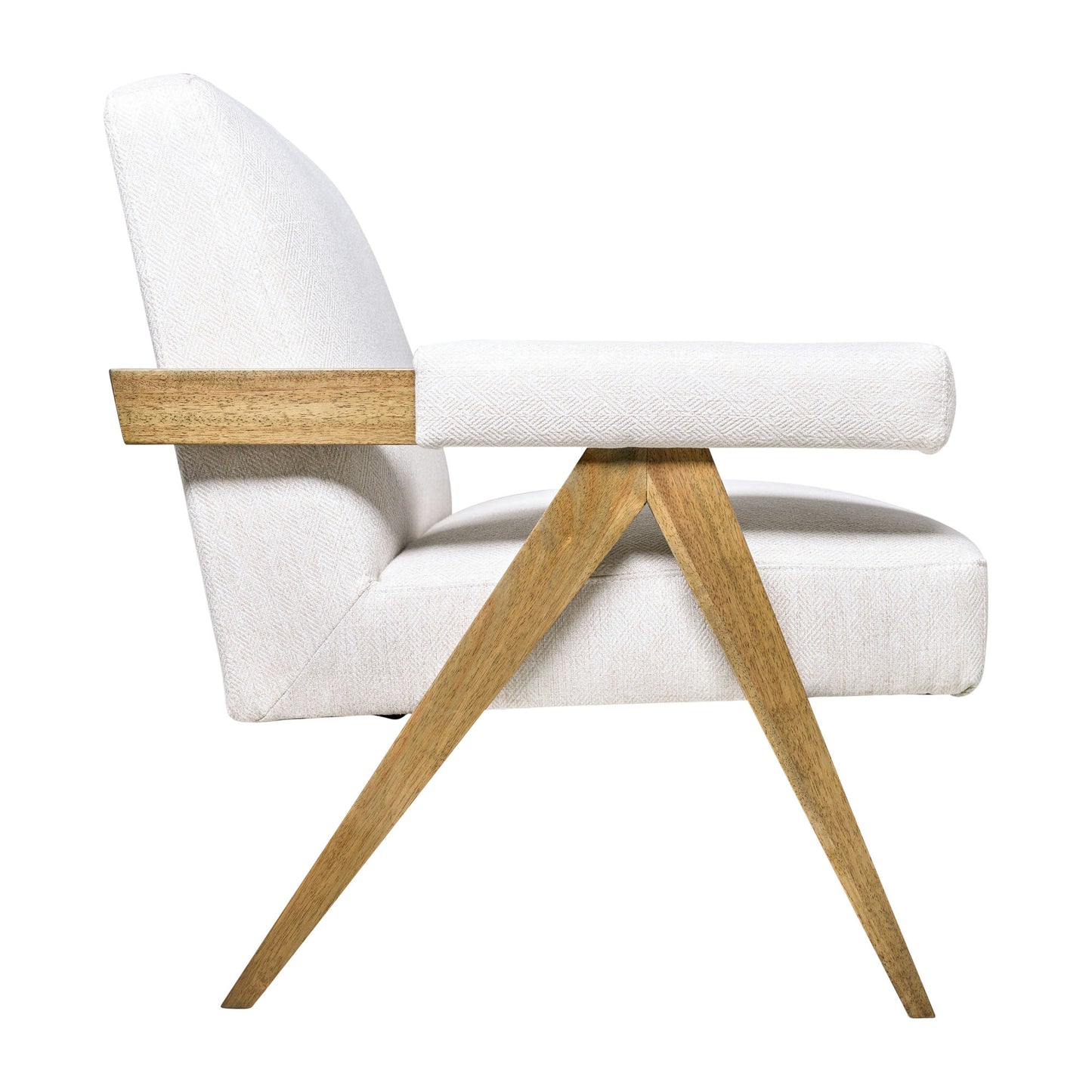 Wood - Scandinavian Accent Chair - Ivory