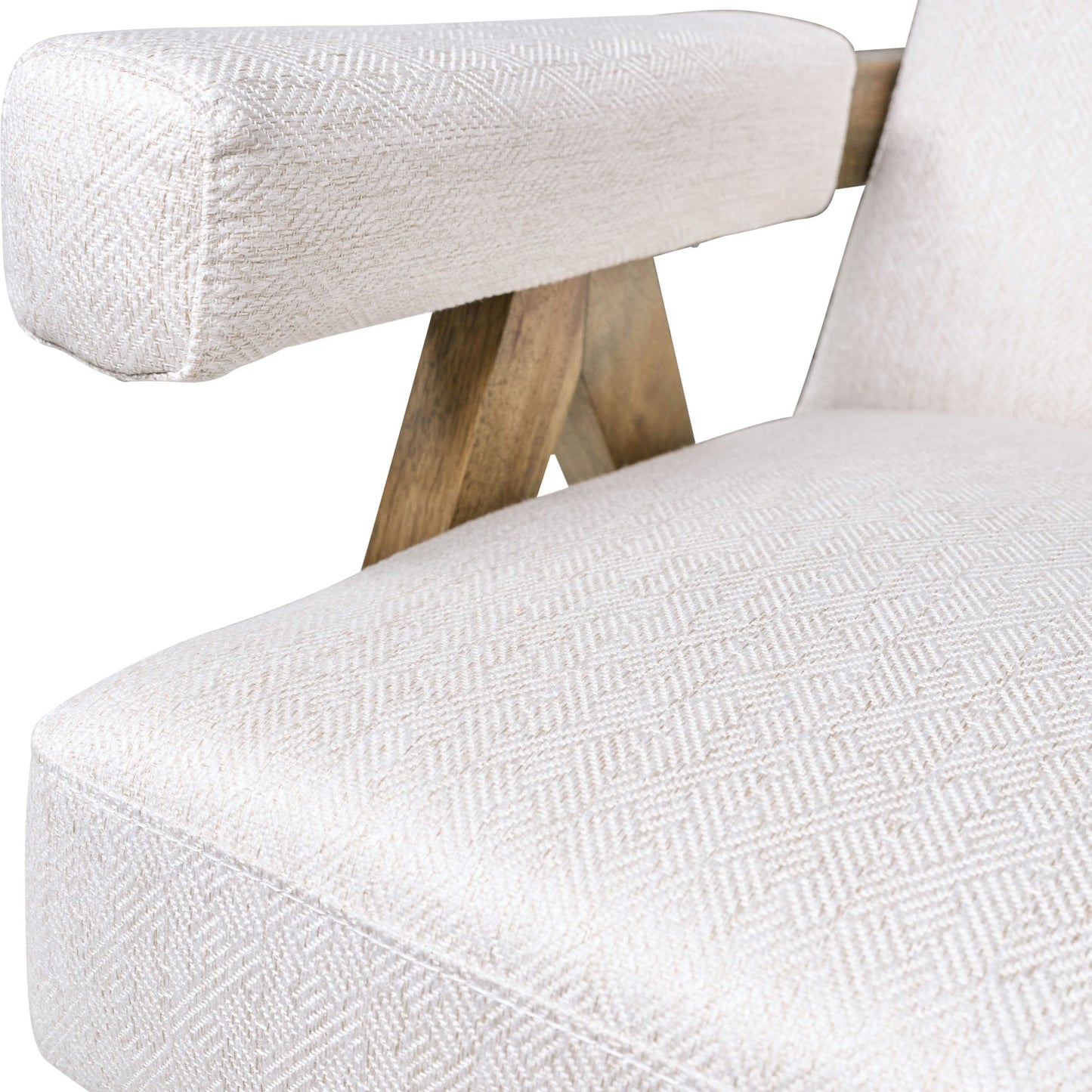 Wood - Scandinavian Accent Chair - Ivory