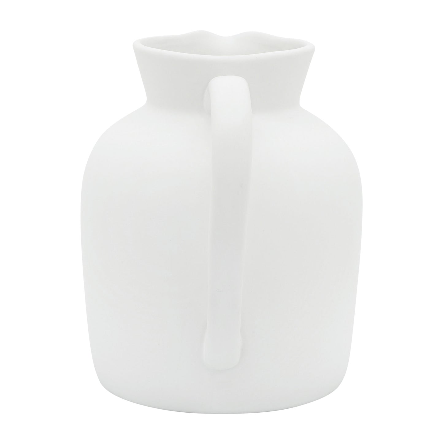 Cer, 7" Pitcher Vase, White