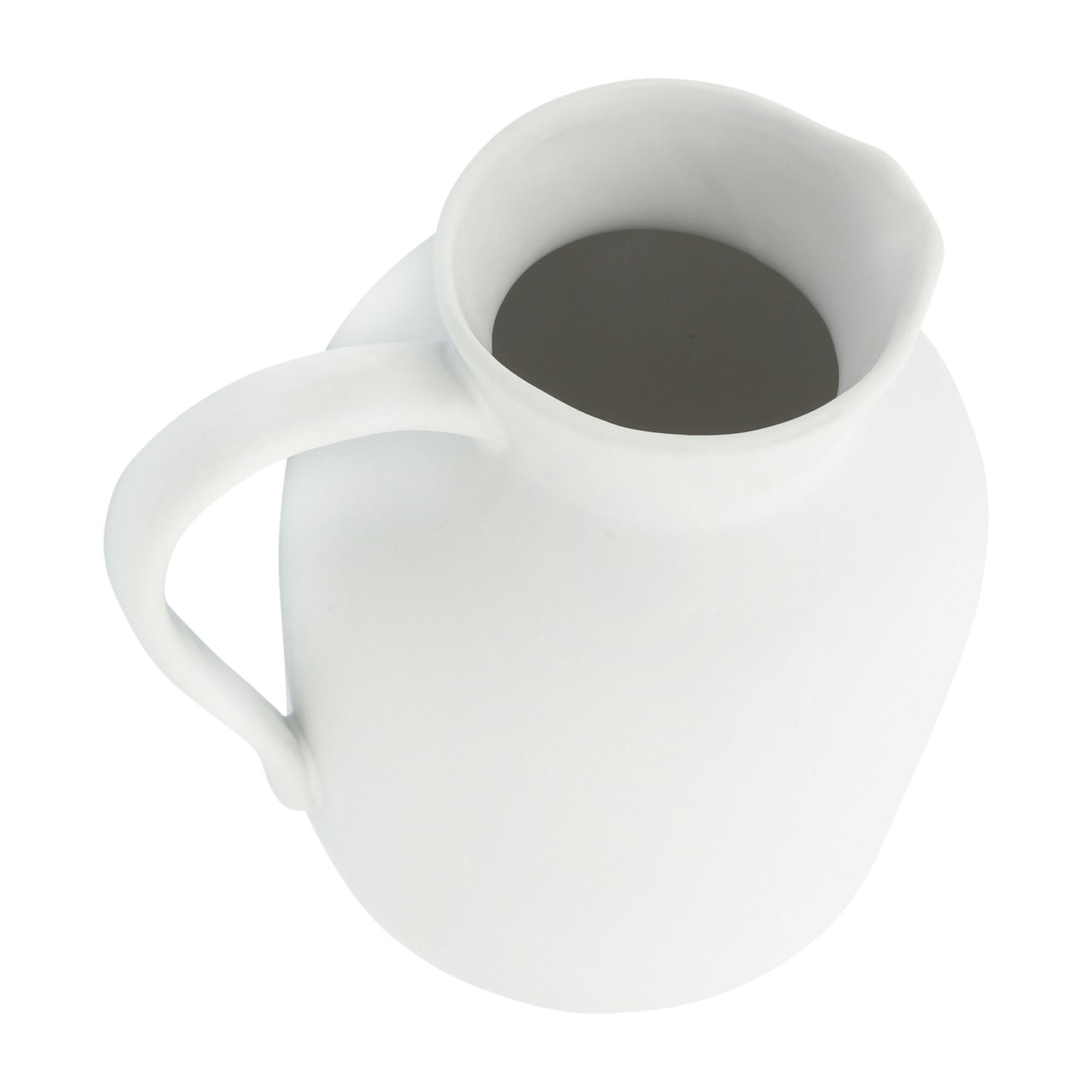 Cer, 7" Pitcher Vase, White